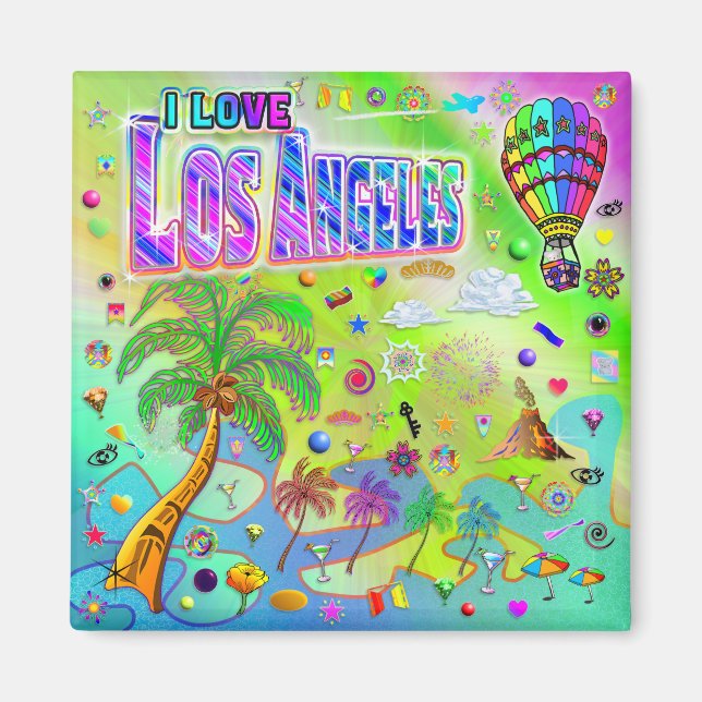 Imã EU AMO Los Angeles Timeless Melody Magnet (Frente)