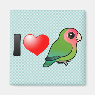 Imã Eu amo Lovebirds Pêssego-enfrentados