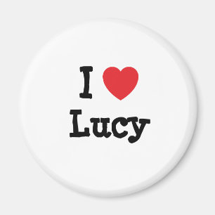 Imã Eu amo Lucy Heart Shirt