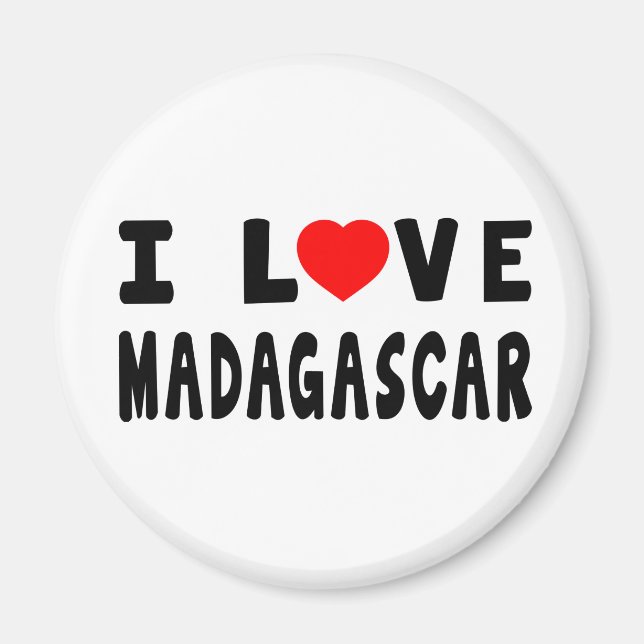Imã Eu amo Madagascar (Frente)