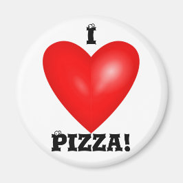 Imã Eu Amo Magnet De Pizza