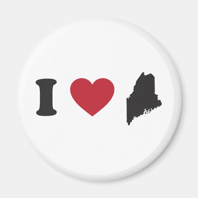 Imã Eu Amo Maine (Frente)
