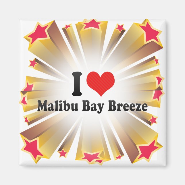 Imã Eu Amo Malibu Bay Breeze (Frente)