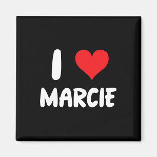 Imã Eu Amo Marcie - Coração - Nome 