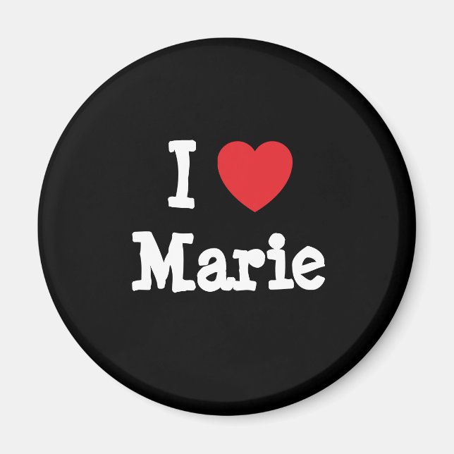 Imã Eu amo Marie Heart T-Shirt (Frente)
