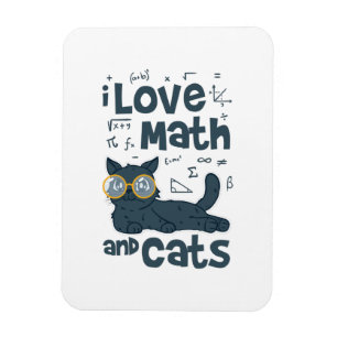 Ímã Eu amo matemática e gatos
