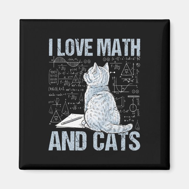 Imã Eu Amo Matemática E Gatos Professor De Ciências Al (Frente)