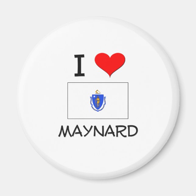 Imã Eu Amo Maynard Massachusetts (Frente)