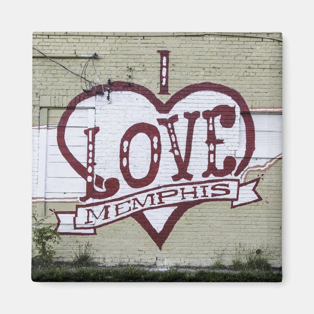 Imã Eu Amo Memphis Grafite Magnet (Frente)