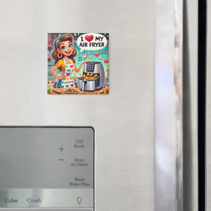 Imã Eu Amo Meu Ar Fryer - Design Cozinhar