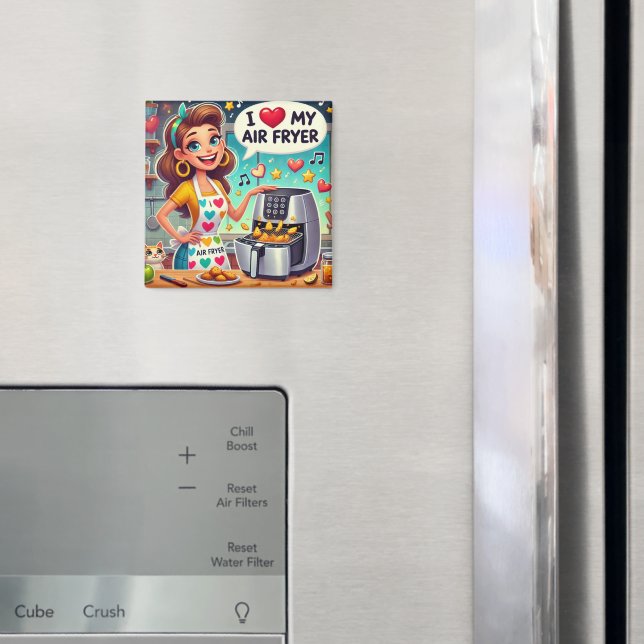 Imã Eu Amo Meu Ar Fryer - Design Cozinhar (In Situ (Fridge))