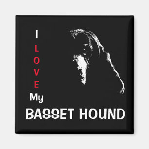 Imã Eu Amo Meu Basset Hound