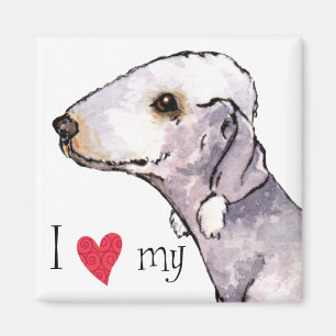 Imã Eu amo meu Bedlington Terrier