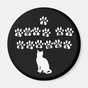 Imã Eu amo meu Bengal--Texto branco