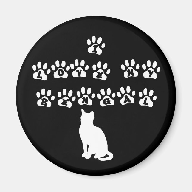 Imã Eu Amo Meu Bengala — Texto Branco (Frente)