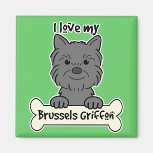 Imã Eu amo meu Bruxelas Griffon