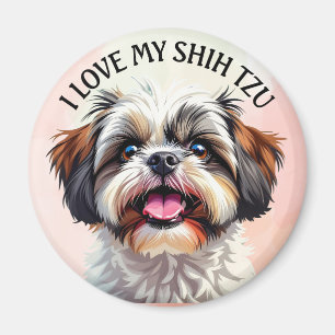 Imã Eu Amo Meu Cachorro De Cachorro Shu Tzu
