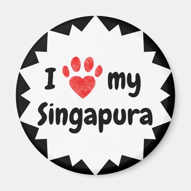 Imã Eu Amo Meu Caco De Singapura (Frente)