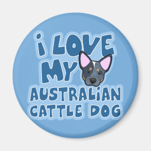 Imã Eu amo meu cão australiano do gado