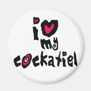 Imã Eu amo meu Cockatiel