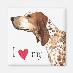 Imã Eu amo meu Coonhound do inglês americano