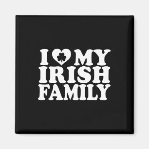 Imã Eu Amo Meu Coração Família Irlandesa Dia De São Pa