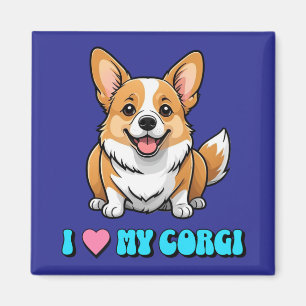 Imã Eu Amo Meu Corgi