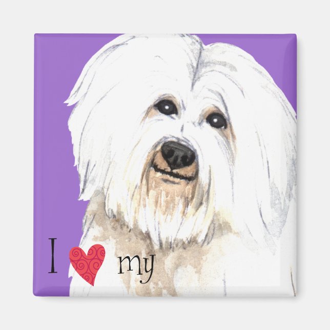 Imã Eu amo meu Coton de Tulear (Frente)