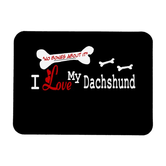 Ímã Eu Amo Meu Dachshund (Horizontal)