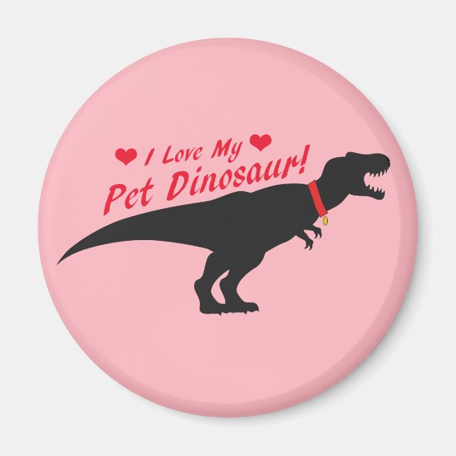 Imã Eu Amo Meu Dinossauro De Pet (Frente)