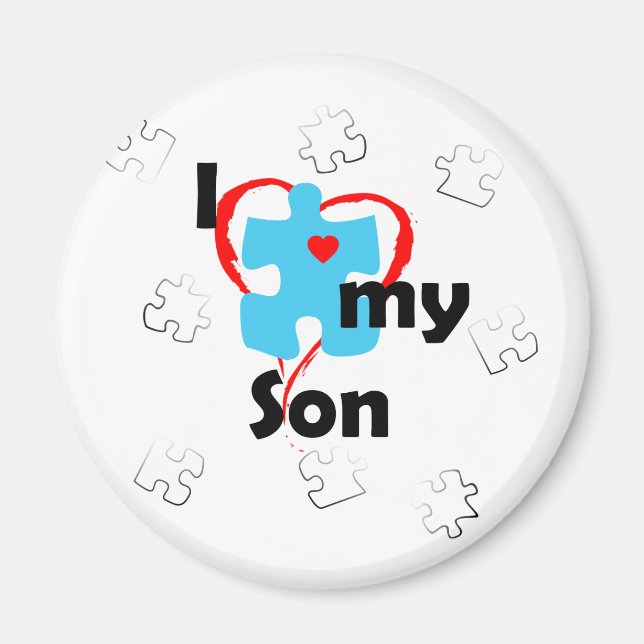 Imã Eu Amo Meu Filho - Autismo (Frente)