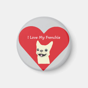 Imã Eu amo meu Frenchie, Lavender