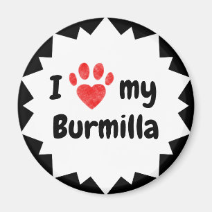 Imã Eu Amo Meu Gato Burmilla