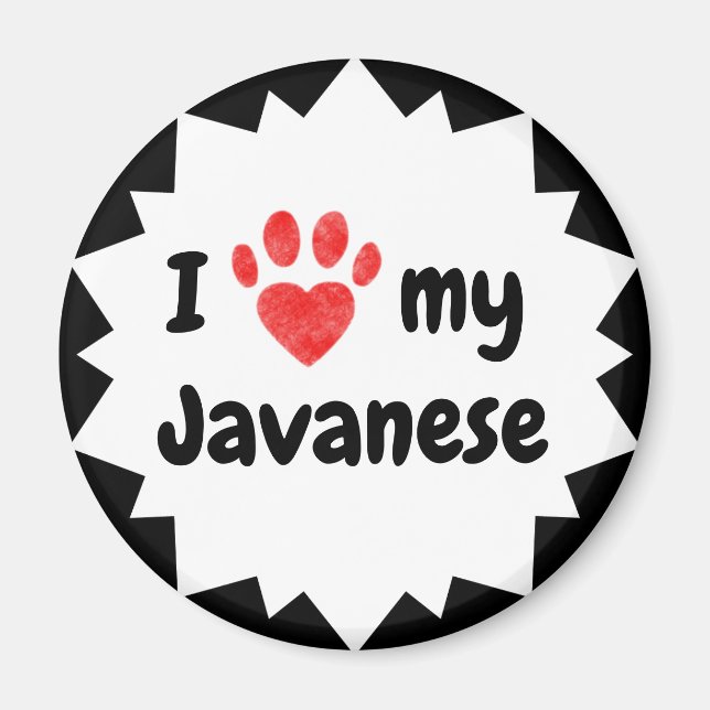 Imã Eu Amo Meu Gato De Javanês (Frente)