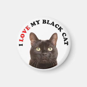 Imã Eu Amo Meu Gato Negro