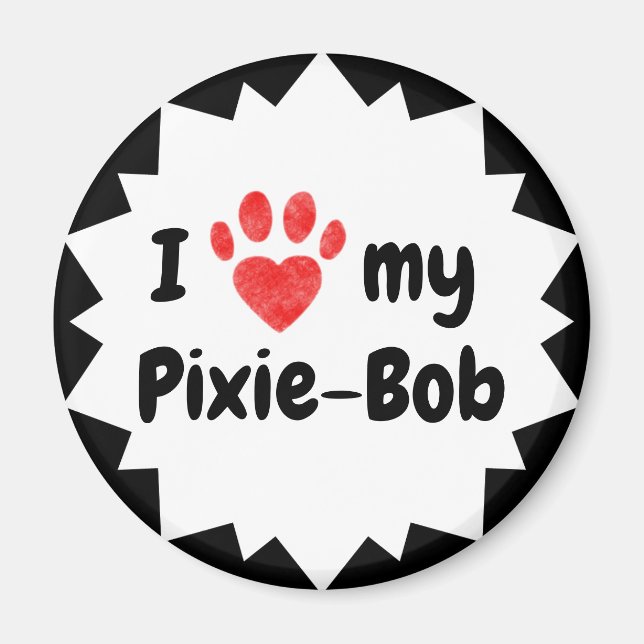 Imã Eu Amo Meu Gato Pixie-Bob (Frente)