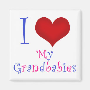 Imã Eu amo meu ímã de Grandbabies