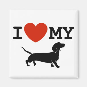 Imã eu amo meu ímã do dachshund