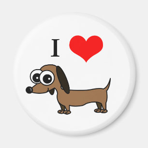 Imã Eu amo meu ímã do Dachshund