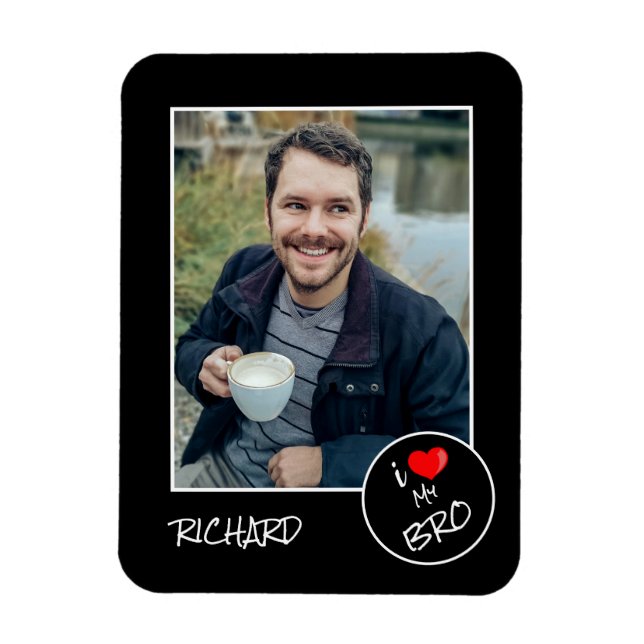 Ímã Eu Amo Meu Irmão, Foto Personalizada - Personaliza (Vertical)