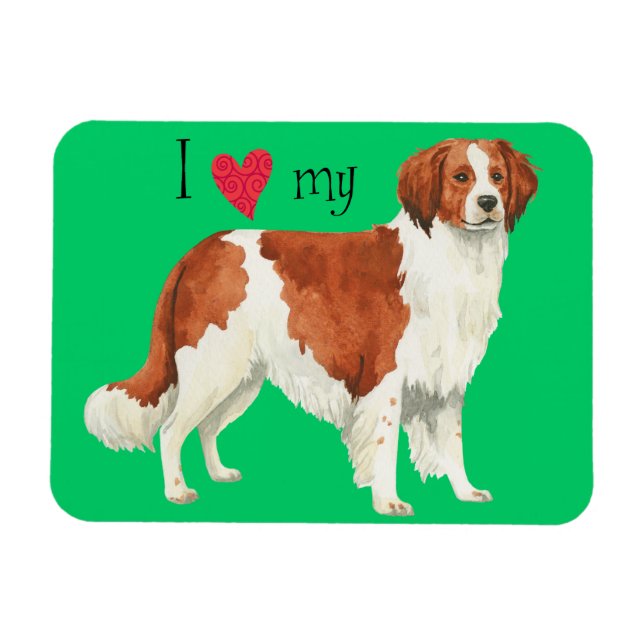 Ímã Eu amo meu Kooikerhondje (Horizontal)