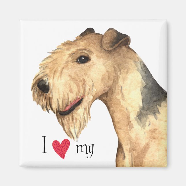 Imã Eu amo meu Lakeland Terrier (Frente)