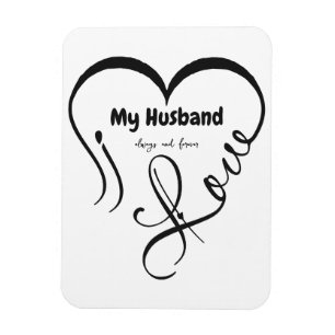 Ímã Eu Amo Meu Marido • Sempre e para sempre