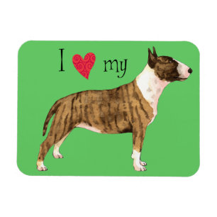 Ímã Eu amo meu Mini Bull Terrier