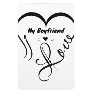 Ímã Eu Amo Meu Namorado Eu ♥ Nós