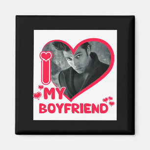 Imã Eu Amo Meu Namorado Foto Personalizada Coração Amo