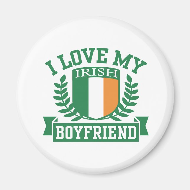 Imã Eu Amo Meu Namorado irlandês (Frente)