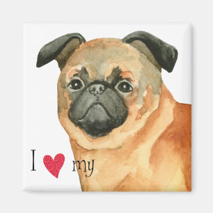 Imã Eu amo meu pequeno Brabancon