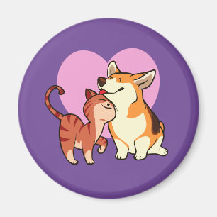 Imã Eu Amo Meu Pet Pão de gato e de cão