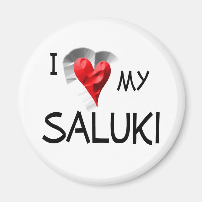 Imã Eu Amo Meu Saluki (Frente)